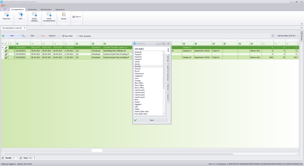 Implementation and Integration mailroom software